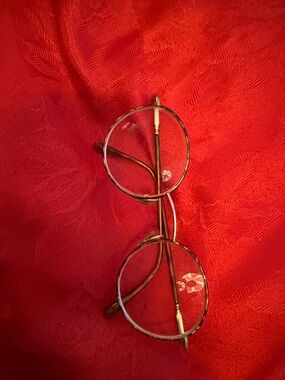 Givenchy Bronze Round Metal Frame Eyeglasses vintage
